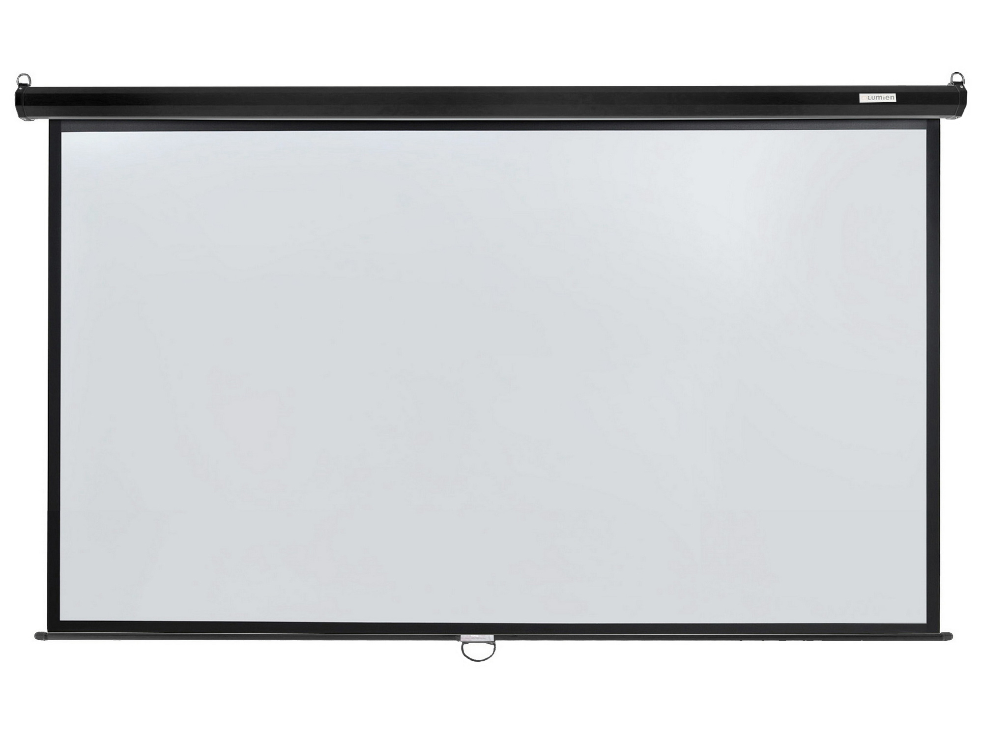 [LEP-100130] Настенный экран Lumien [Eco Picture] 157х227см (рабочая область 124х221 см) (100") Matte White верх.кайма 30 см, восьмигранный корпус, возможность потолочн./настенного крепления, 16:9, корпус черного цвета (треугольная упаковка)